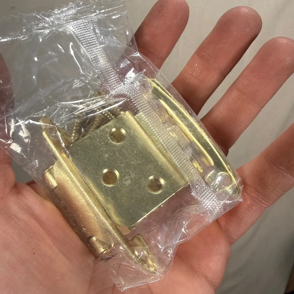 Lot of 20 Brass Cabinet Hinges 1/2